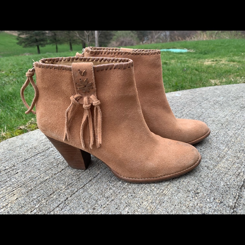 Jack Rogers brown suede boots. Women’s size 10